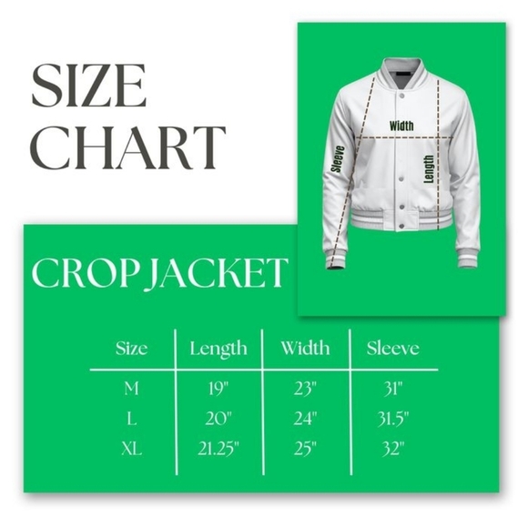 AKA MEDIUM Greek Apparel Cropped Satin Varsity Jacket - Picture 6 of 6